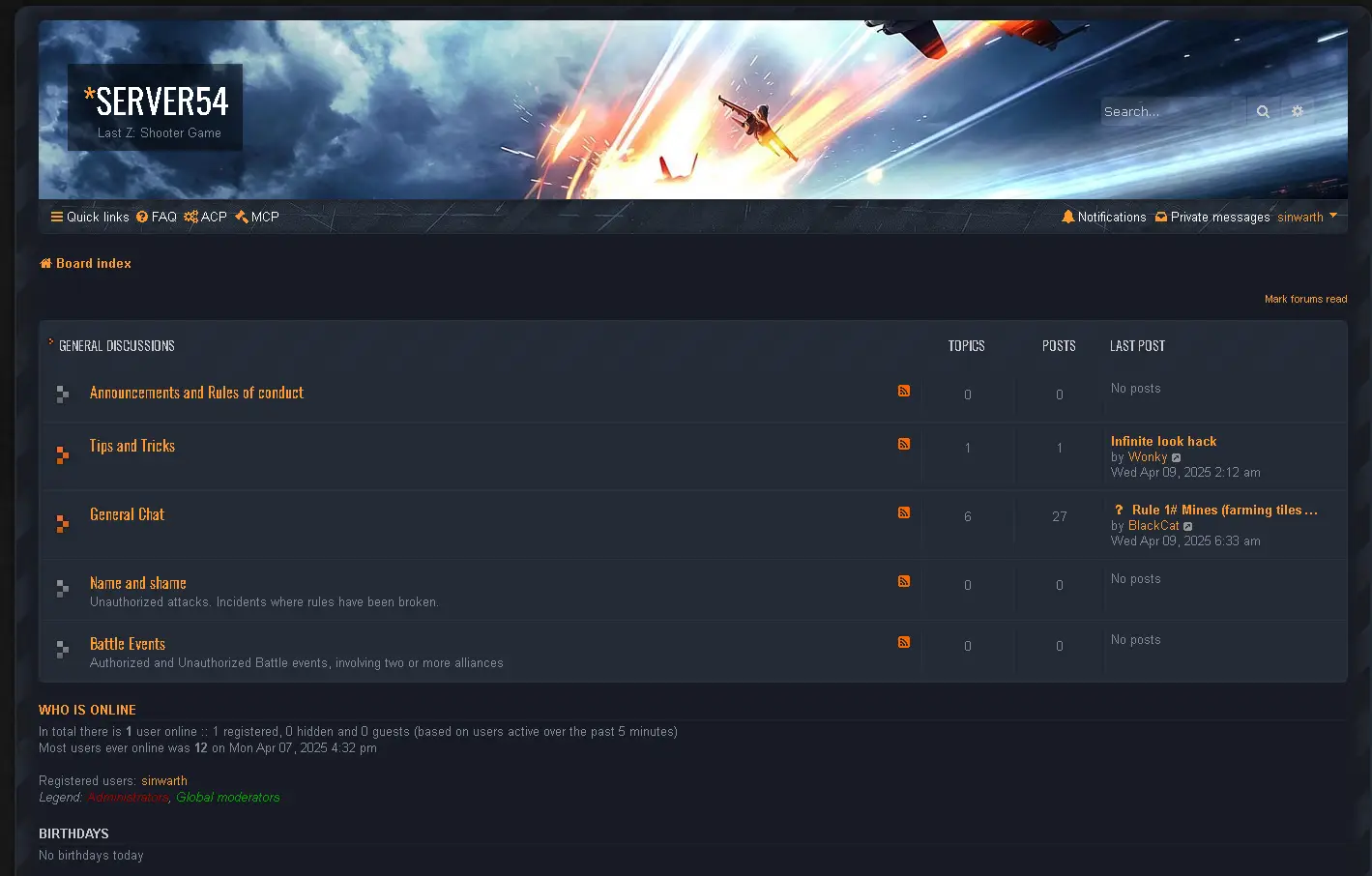 π Welcome to the Server 54 Forum